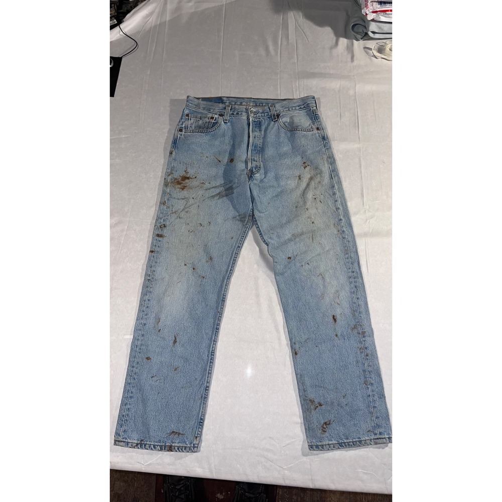 Y2K Vintage Levi 501 Jeans USA 90s Workwear thrashed streetwear grunge